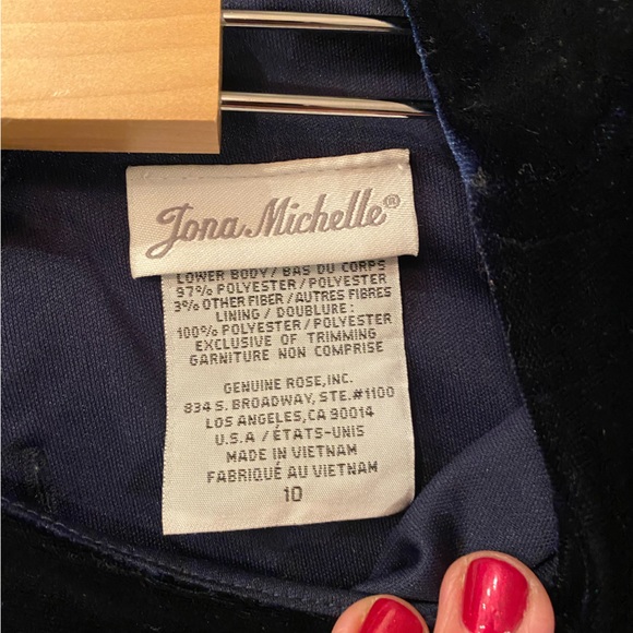 Navy blue, silver and white dress size 10 - Picture 2 of 6